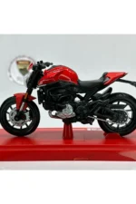 Moto Garage Ducati Monster 1:18 Diecast Maket Motor – Lisanslı Metal Model Motosiklet - Görsel 5
