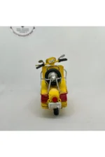 El Yapımı Sarı Kırmızı Mini Vespa Metal Motosiklet Biblo – Retro Figür & Dekoratif Obje - Görsel 4