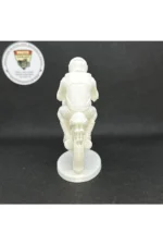 3D Racing Motorcu Ön Kaldıran Biblo – Beyaz 1:18 Ölçek Dekoratif Figür & Boyanabilir Maket - Görsel 4