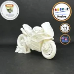 3D Ducati Panigale V4S Corse Figür – Beyaz 1:18 Ölçek Boyanabilir Biblo & Maket
