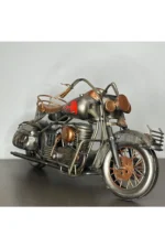 El Yapımı 36 cm Metal Alev Desenli Chopper Motosiklet Model – Metal Biblo & Vintage Maket (