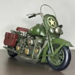 El Yapımı 36 Cm Askeri Yeşil-Haki Chopper Motosiklet Model – Metal Biblo & Vintage Maket