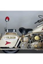 El Yapımı 36 Cm Polis/Şerif Chopper Motosiklet Model – Metal Biblo & Vintage Maket - Görsel 2