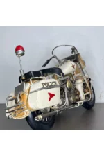 El Yapımı 36 Cm Polis/Şerif Chopper Motosiklet Model – Metal Biblo & Vintage Maket - Görsel 3