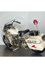 El Yapımı 36 Cm Polis/Şerif Chopper Motosiklet Model – Metal Biblo & Vintage Maket - Görsel 5