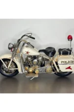 El Yapımı 36 Cm Polis/Şerif Chopper Motosiklet Model – Metal Biblo & Vintage Maket - Görsel 6