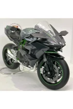 Kawasaki Ninja H2R Işıklı Maket Motor - 1:9 – Işıklı, Orijinal Lisanslı Metal Maket