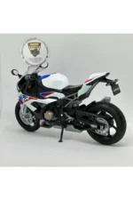 BMW S1000 RR Maket Motor - 1:9 Welly Diecast Beyaz Kırmızı - Görsel 5