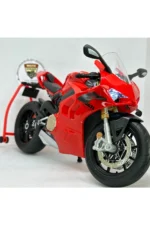 DUQATİ Panigale V4 1:9 Ölçek(26 cm) – Işıklı Diecast Motosiklet Modeli - Arka Teker Stantlı