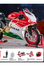 Ducati Panigale 1199 Tricolor 1:9 Ölçek Işıklı, Anahtarlı, Dumanlı Premium Motosiklet(25cm) - Görsel 2