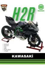 KAWASAKİ NİNJA H2R 1/6 DİECAST MOTOSİKLET- EGZOZ DUMANLI SESLİ BENZİNLİ