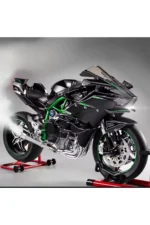 KAWASAKİ NİNJA H2R 1/6 DİECAST MOTOSİKLET- EGZOZ DUMANLI SESLİ BENZİNLİ - Görsel 2
