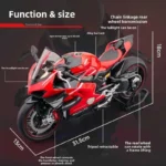 Ducati Superleggare V4 1:6 Diecast Model Işıklı Sesli Dumanlı - Görsel 2