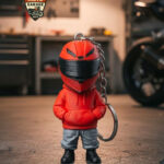 3D Baskı Kırmızı Motorcu Anahtarlık – Motor & Motosiklet Anahtarlık