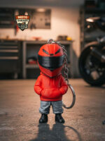 3D Baskı Kırmızı Motorcu Anahtarlık – Motor & Motosiklet Anahtarlık