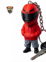 3D Baskı Kırmızı Motorcu Anahtarlık – Motor & Motosiklet Anahtarlık - Görsel 3