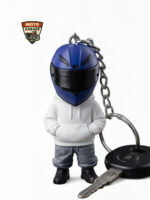 3D Baskı Lacivert-Beyaz Motorcu Anahtarlık – Motor & Motosiklet Anahtarlık - Görsel 6