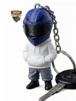 3D Baskı Lacivert-Beyaz Motorcu Anahtarlık – Motor & Motosiklet Anahtarlık - Görsel 5