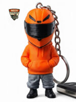 3D Baskı Turuncu Motorcu Anahtarlık – Motor & Motosiklet Anahtarlık - Görsel 3