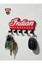 Indian Motorcycle Anahtar Askısı - Retro 3D Tasarım