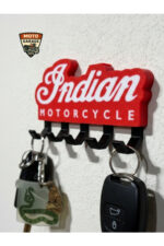 Indian Motorcycle Anahtar Askısı - Retro 3D Tasarım - Görsel 2