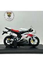 Yamaha R6 Maket - 1:18 Diecast Beyaz Kırmızı Model - Görsel 2