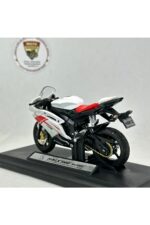 Yamaha R6 Maket - 1:18 Diecast Beyaz Kırmızı Model - Görsel 4