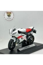 Yamaha R6 Maket - 1:18 Diecast Beyaz Kırmızı Model - Görsel 6