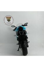 CFMOTO 250SR 1:12 Sesli Işıklı Diecast Motosiklet Modeli - Mavi Sarı - Görsel 4