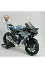 Kawasaki Ninja H2 1:12 Diecast Sesli Işıklı Motosiklet Modeli - Gri Karbon