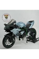Kawasaki Ninja H2 1:12 Diecast Sesli Işıklı Motosiklet Modeli - Gri Karbon - Görsel 6