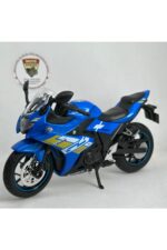 Suzuki GSX250R 1:12 Sesli Işıklı Diecast Motosiklet Modeli - Mavi - Görsel 5