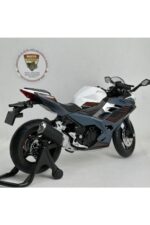 Kawasaki Ninja 400 1:12 Sesli Işıklı Diecast Motosiklet Modeli - Gri Beyaz - Görsel 3