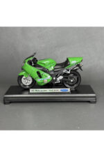 Kawasaki Ninja ZX-12R 2001 1:18 Diecast Motosiklet Modeli - Yeşil - Görsel 4
