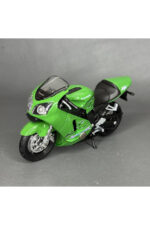 Kawasaki Ninja ZX-12R 2001 1:18 Diecast Motosiklet Modeli - Yeşil - Görsel 5