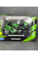 Kawasaki Ninja ZX-12R 2001 1:18 Diecast Motosiklet Modeli - Yeşil - Görsel 6