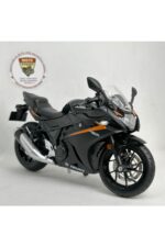 Suzuki GSX250R 1:12 Sesli Işıklı Diecast Motosiklet Modeli - Siyah Turuncu