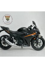 Suzuki GSX250R 1:12 Sesli Işıklı Diecast Motosiklet Modeli - Siyah Turuncu - Görsel 2