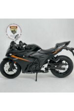 Suzuki GSX250R 1:12 Sesli Işıklı Diecast Motosiklet Modeli - Siyah Turuncu - Görsel 5
