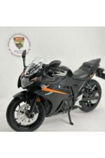 Suzuki GSX250R 1:12 Sesli Işıklı Diecast Motosiklet Modeli - Siyah Turuncu - Görsel 6