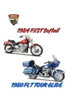 1:18 Harley-Davidson Efsanevi İkili Set - 1984 FXST Softail & 1980 FLT Tour Glide