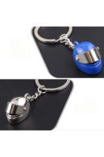 Mini Kask Gümüş Renk Metal Anahtarlık & Charm | Motorcu Hediyelik - Görsel 5