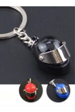 Mini Kask Siyah Renk Metal Anahtarlık & Charm | Motorcu Hediyelik - Görsel 2