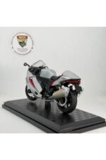 Suzuki Hayabusa GSX-1300R Gümüş Gri 1:18 Ölçek Diecast Model Motosiklet - Görsel 4