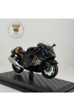 Suzuki Hayabusa GSX-1300R Siyah Gold 1:18 Ölçek Diecast Model Motosiklet