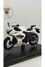 Suzuki GSX-R1000R Beyaz 1:18 Ölçek Diecast Model Motosiklet - Görsel 6