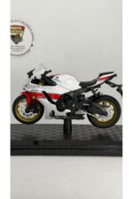 Yamaha YZF-R1 60. Yıl Özel Seri Beyaz/Kırmızı 1:18 Ölçek Orijinal Lisanslı Diecast Model Motosiklet - Görsel 5