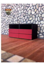 1/18 Ölçek Mini 6 Çekmeceli Tekerlekli Garaj Dolabı - Diorama Aksesuarı - Görsel 4