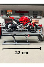 1/12 Ölçek Büyük Motosiklet Servis Lifti - Gri Diorama Garaj Aksesuarı - 22 cm - Görsel 2