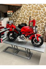 1/12 Ölçek Büyük Motosiklet Servis Lifti - Gri Diorama Garaj Aksesuarı - 22 cm - Görsel 5